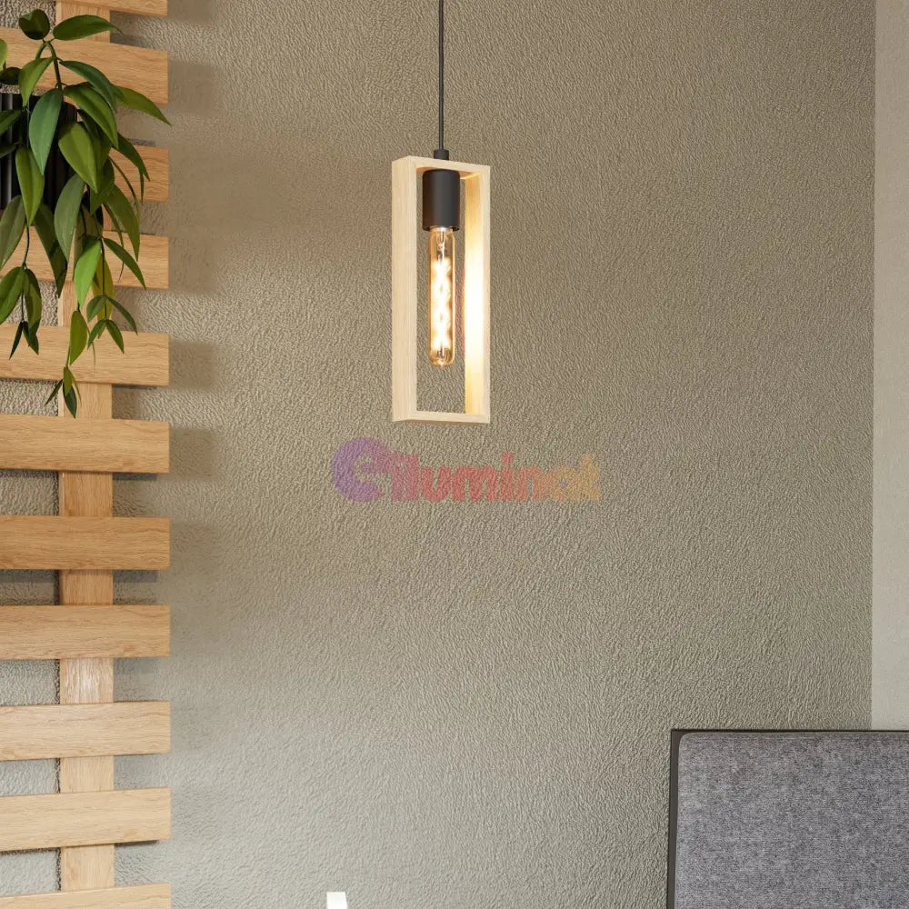 Pendul 1XE27 LITTLETON 49473 LEMN / VINTAGE SI RETRO DESIGN Lighting Fixtures