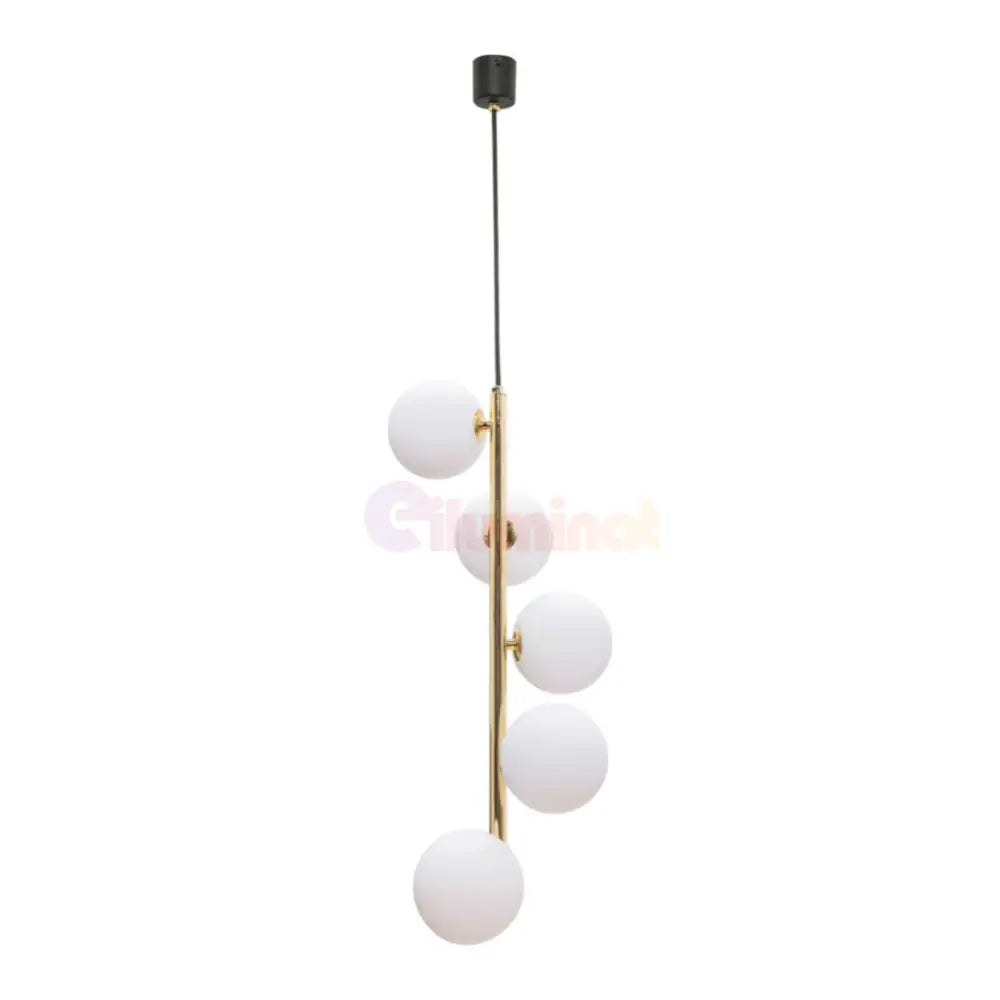 Lustra Abajur 5xG9 Black + Gold Nevalo NEGRU + AURIU / MINIMALIST DESIGN Lighting Fixtures
