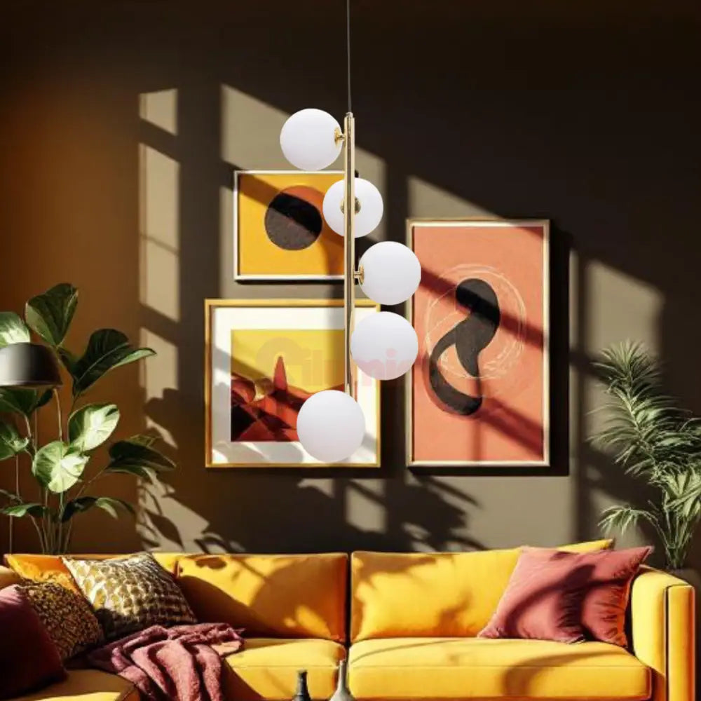 Lustra Abajur 5xG9 Black + Gold Nevalo NEGRU + AURIU / MINIMALIST DESIGN Lighting Fixtures