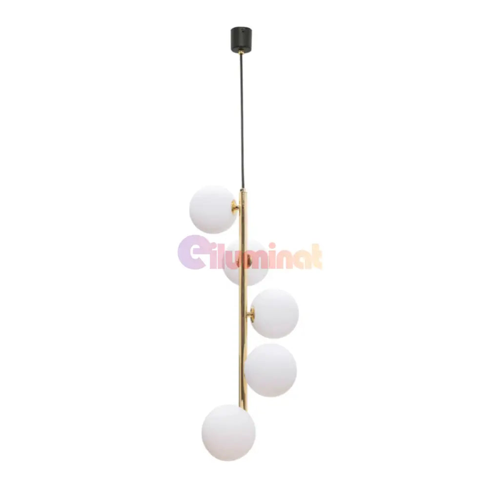 Lustra Abajur 5xG9 Black + Gold Nevalo NEGRU + AURIU / MINIMALIST DESIGN Lighting Fixtures