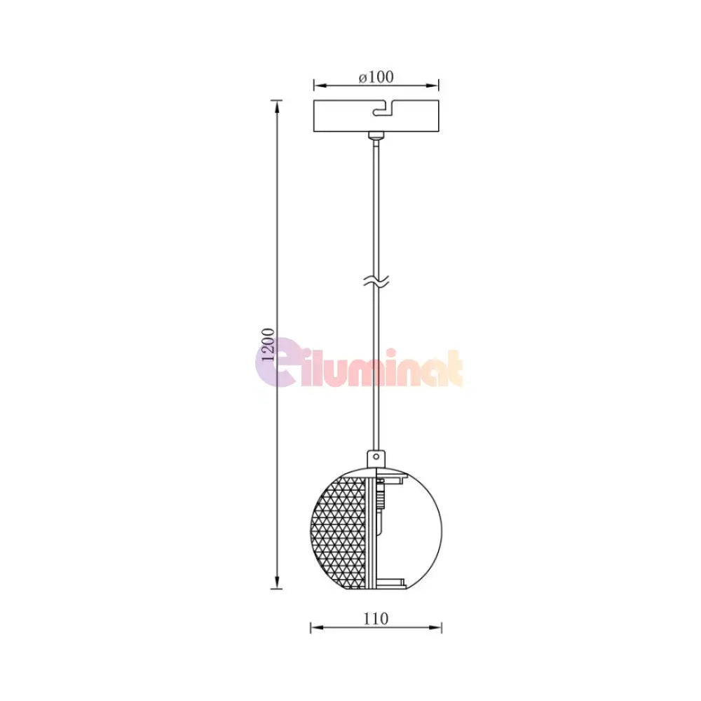 Pendul Abajur 1xG9 Gold AURIE Lighting Fixtures