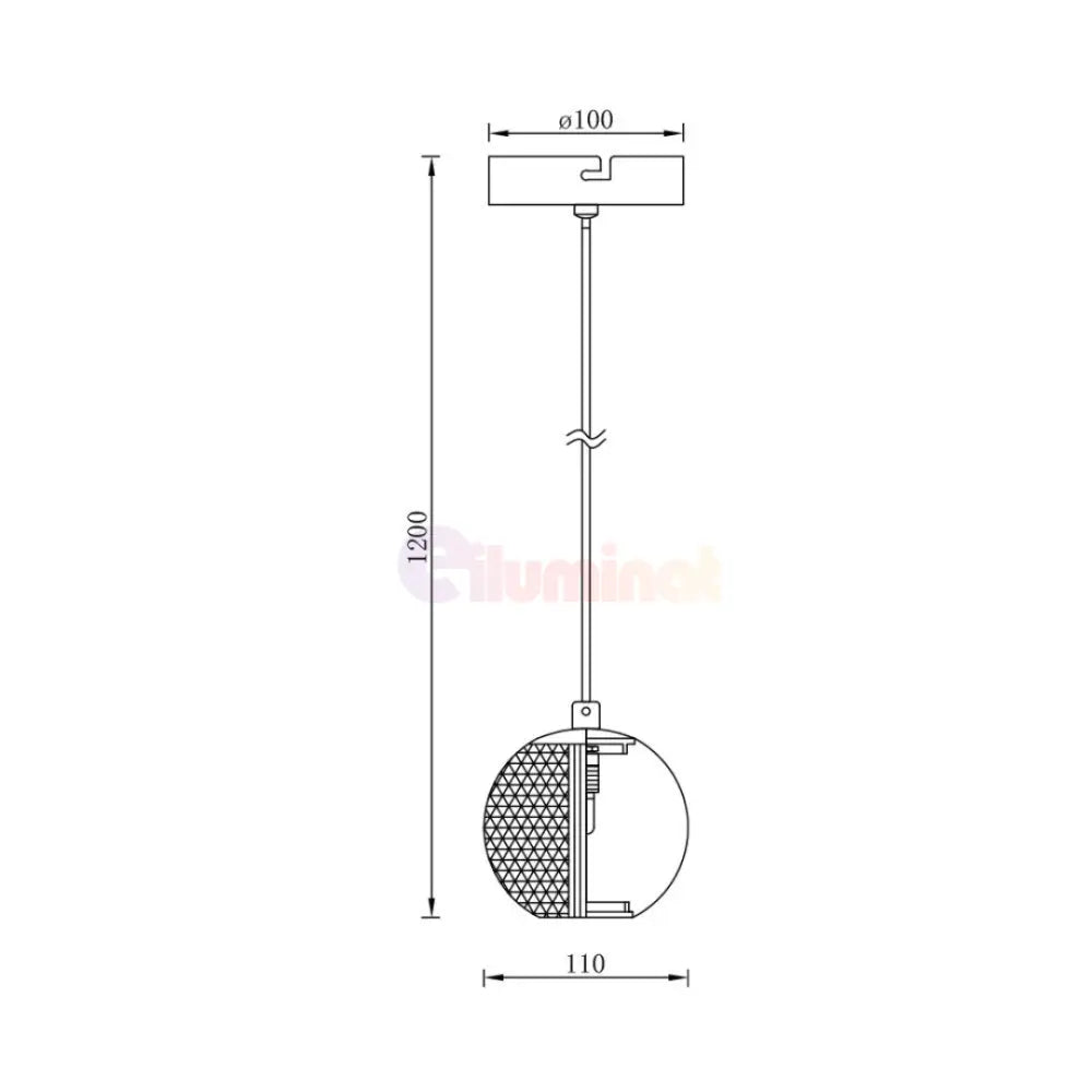 Pendul Abajur 1xG9 Gold AURIE Lighting Fixtures