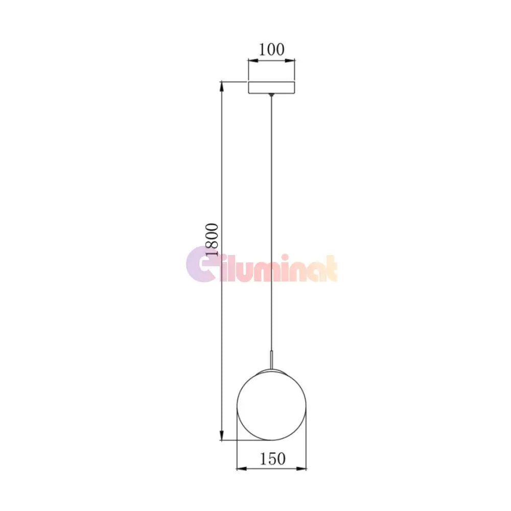 Pendul Abajur 1xG9 Chrome Chrome / SUSPENDATE