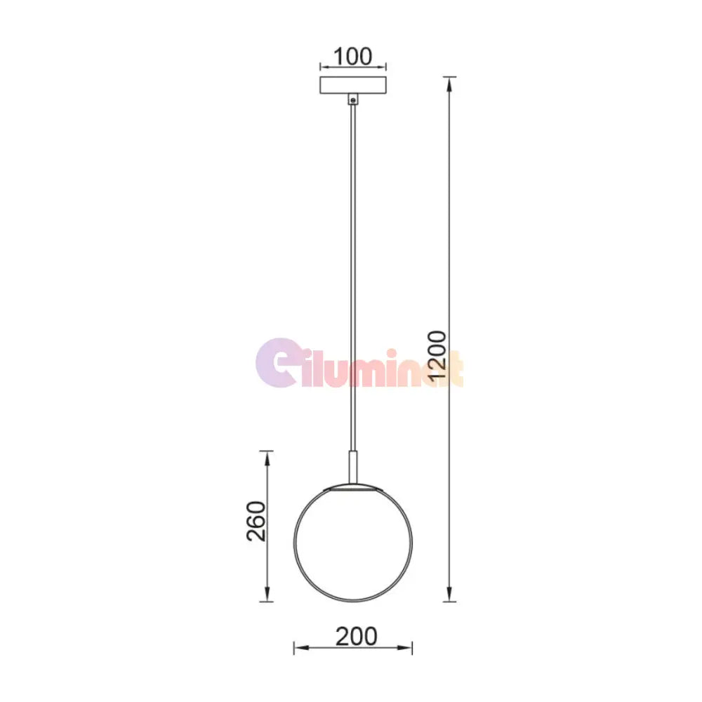 Pendul 1xE27 Black NEAGRA / LUXURY Lighting Fixtures