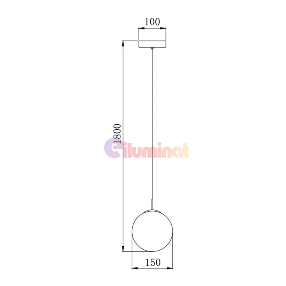 Pendul Abajur 1xG9 Chrome Chrome / SUSPENDATE