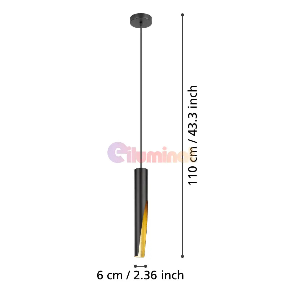 Pendul BARBOTTO Black & Gold 110CM NEGRU + AURIU / SUSPENDATE Lighting Fixtures