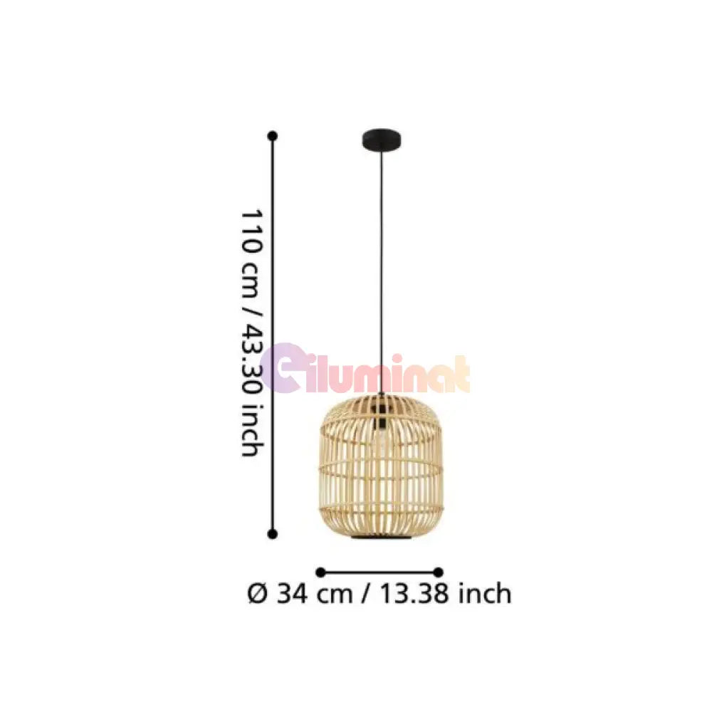Pendul BORDESLEY Nature 110CM LEMN / VINTAGE SI RETRO DESIGN Lighting Fixtures