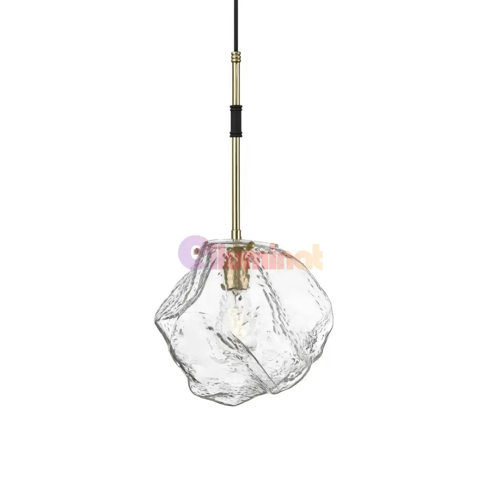 Pendul 1xE27 Matte Black + Gold IceArt NEGRU + AURIU / MINIMALIST DESIGN Lighting Fixtures