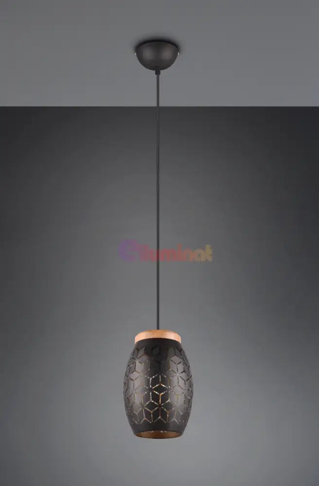 Pendul BIDAR 1x E27 Black NEAGRA / VINTAGE SI RETRO DESIGN Lighting Fixtures