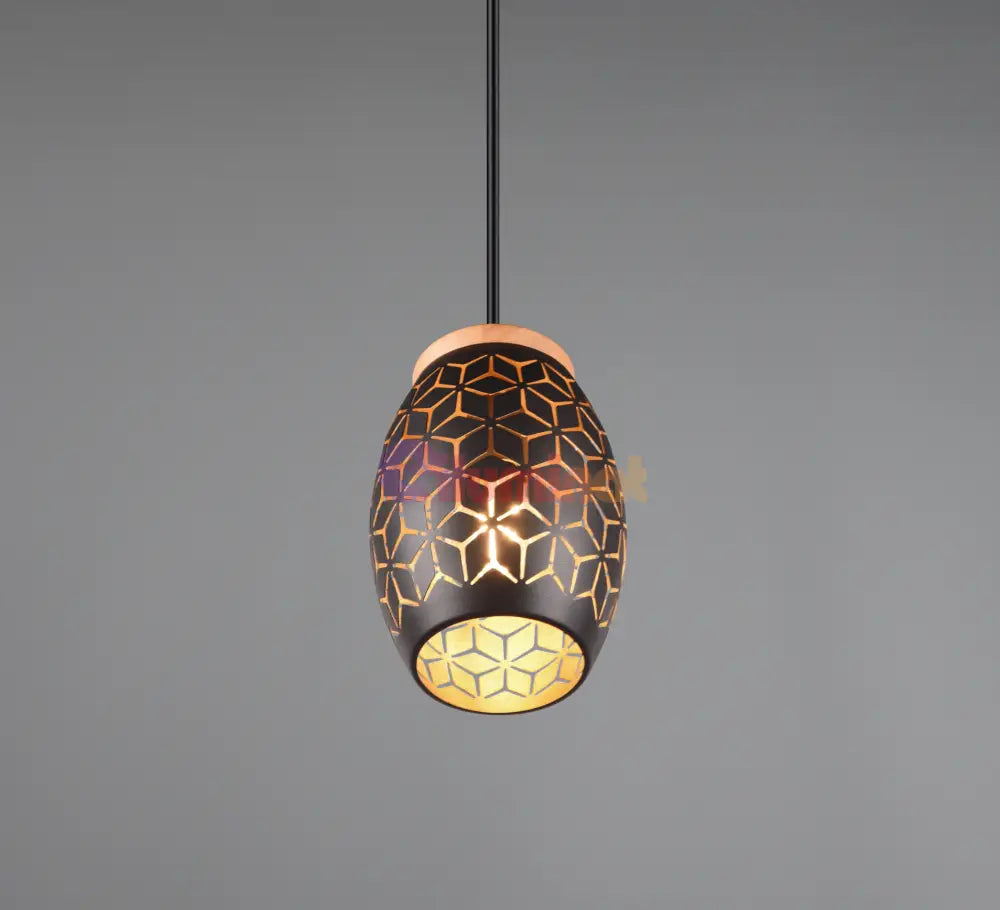 Pendul BIDAR 1x E27 Black NEAGRA / VINTAGE SI RETRO DESIGN Lighting Fixtures