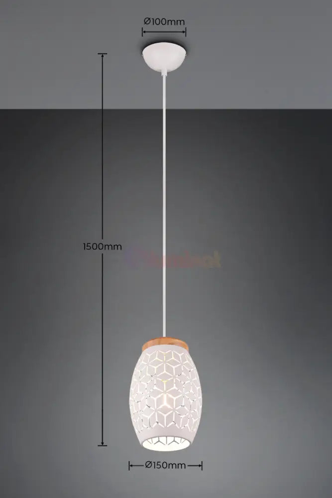 Pendul BIDAR 1xE27 Alb ALBA / VINTAGE SI RETRO DESIGN Lighting Fixtures