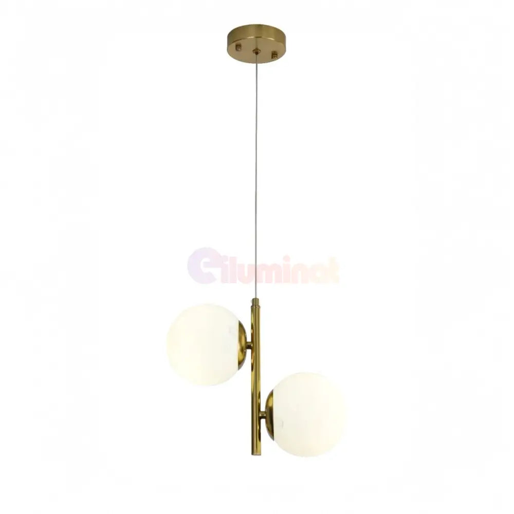 Pendul DIONIS Gold Abajur Mat 2xE27 Chandeliers