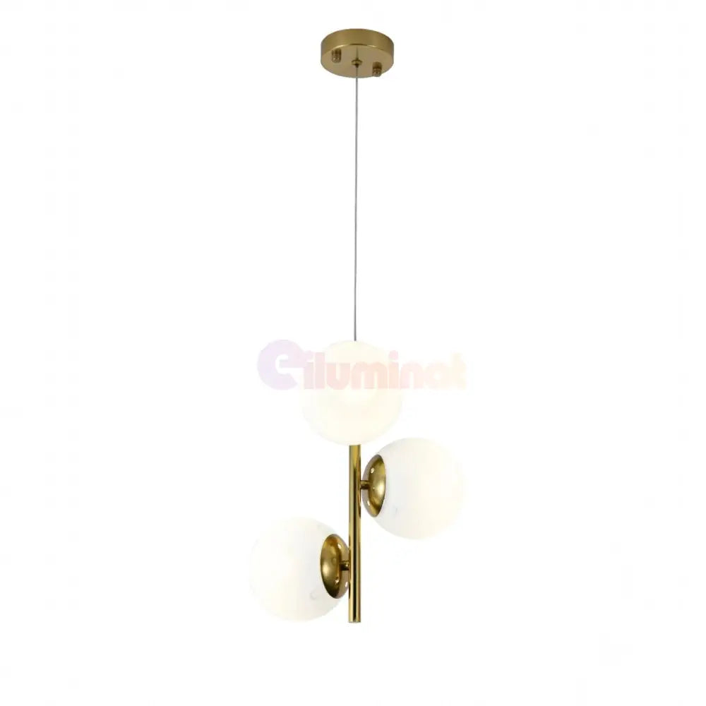 Pendul DIONIS Gold Abajur Mat 3xE27 Chandeliers