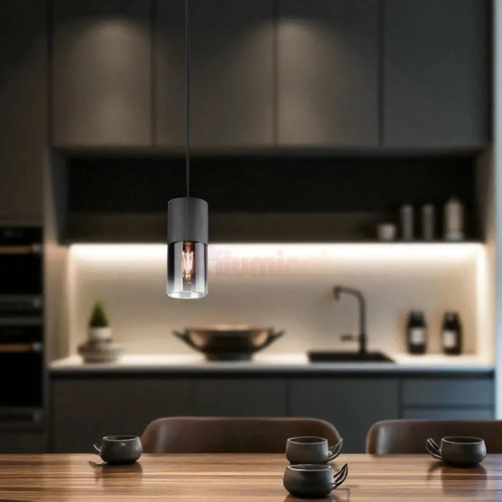 Pendul Fumuriu 1xE27 ROBIN NEAGRA / LUXURY Lighting Fixtures