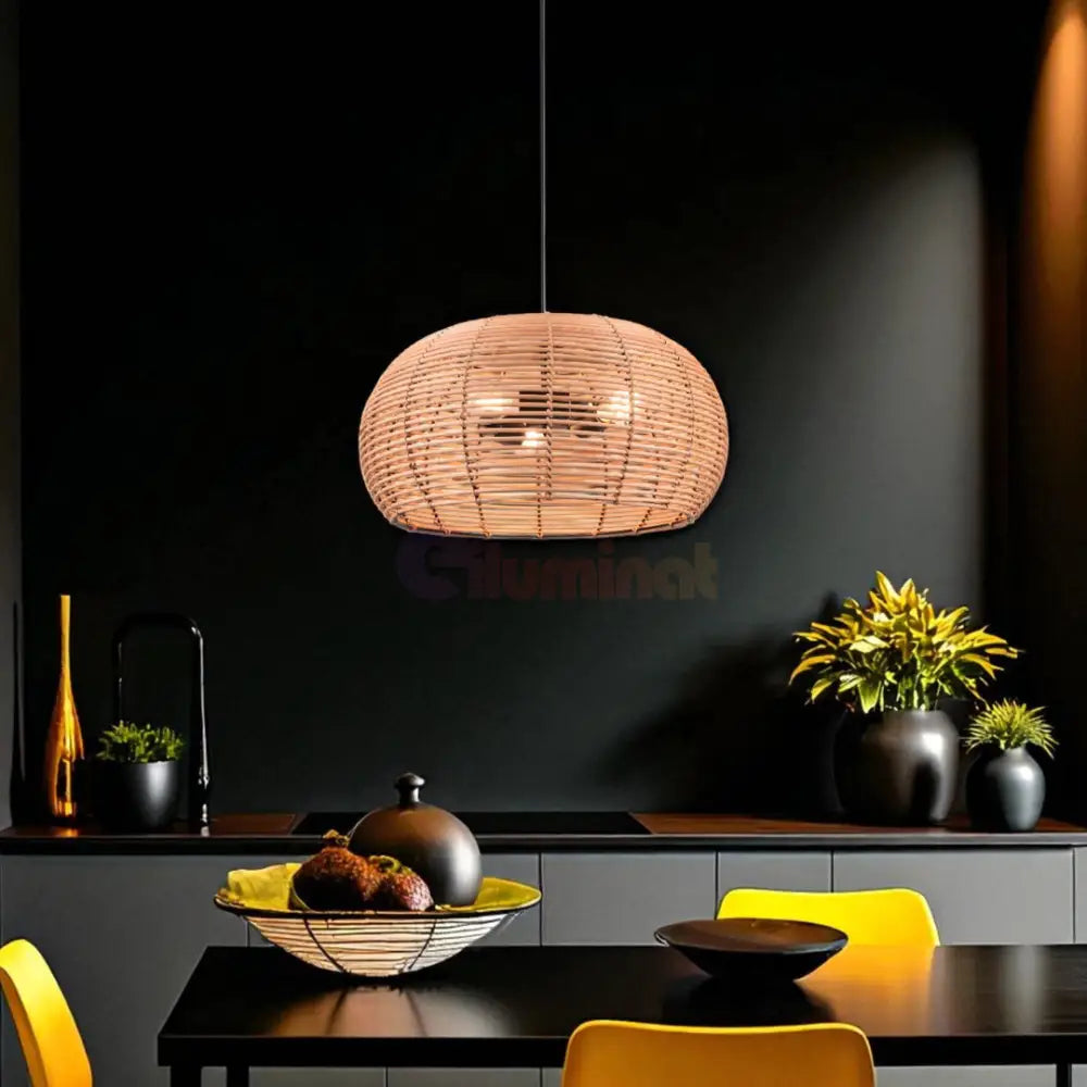 Pendul INGA Wood 3xE27 NEAGRA Lighting Fixtures