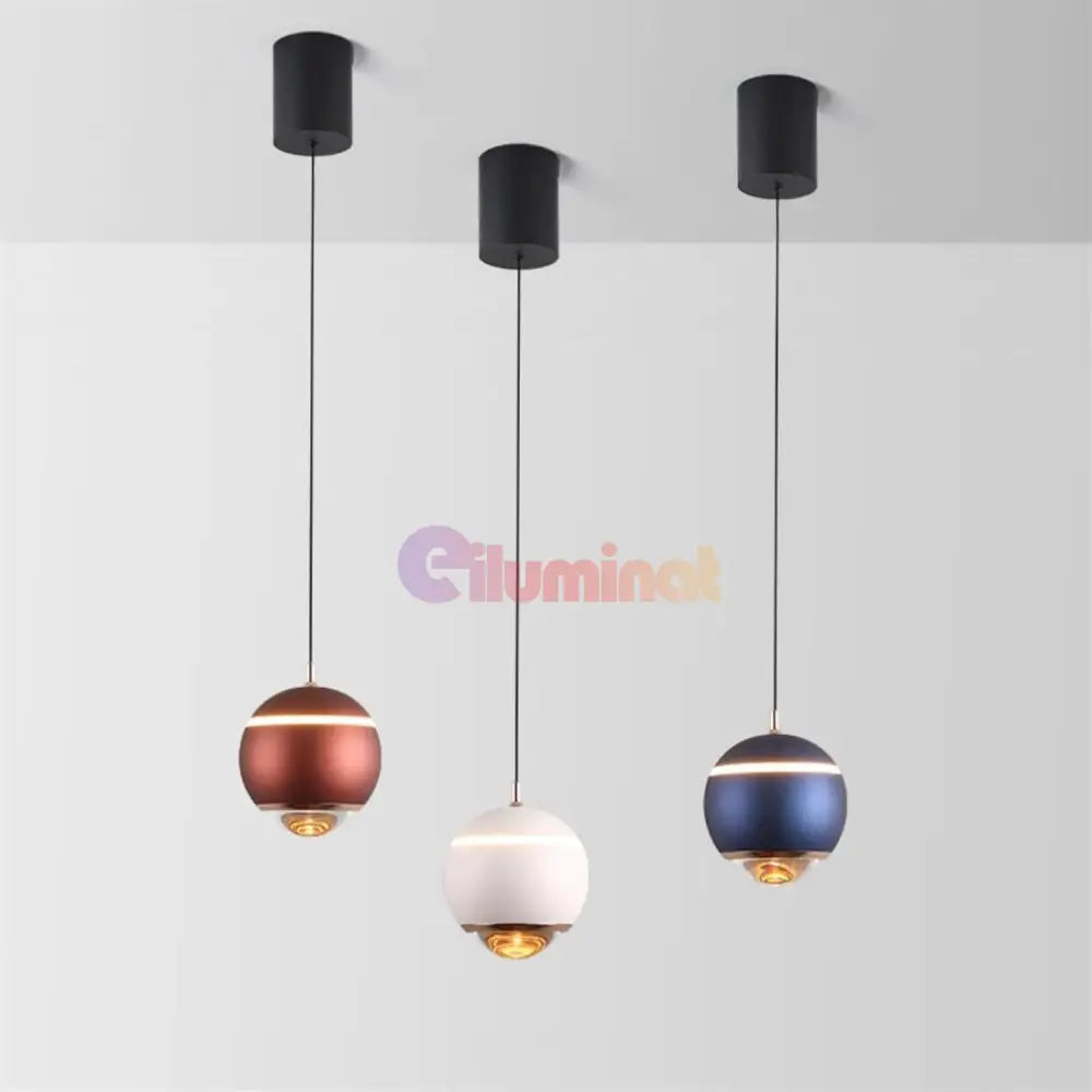 Pendul LED 12W R6 Copper Reglabil Pull UP/DOWN CUPRU / 10CM led ceiling light