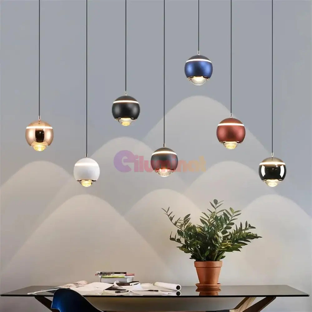 Pendul LED 12W R6 Copper Reglabil Pull UP/DOWN CUPRU / 10CM led ceiling light