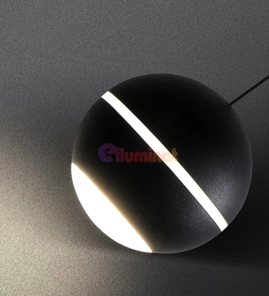 Pendul LED 12W S10 Black Reglabil Pull UP/DOWN NEAGRA / 10CM led ceiling light