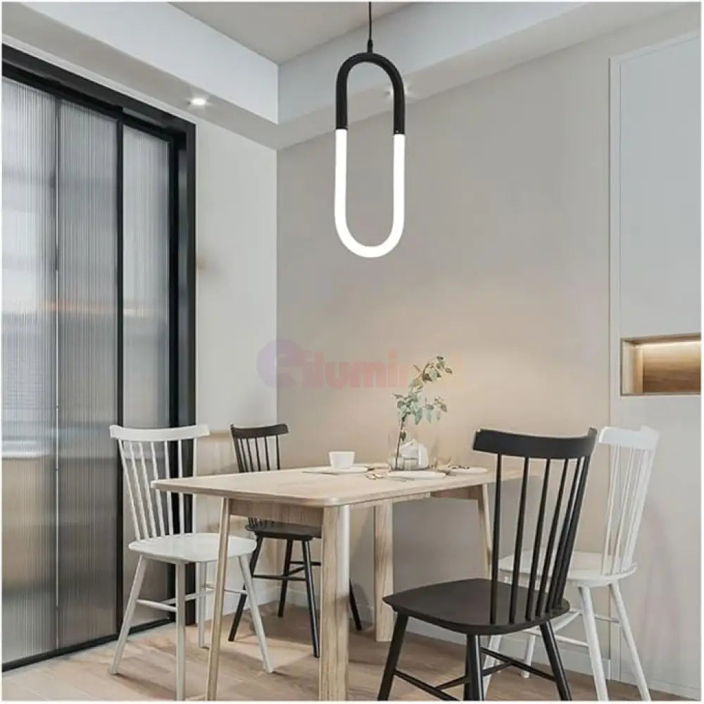 Lustra LED Suspendata HALO Black Echivalent 140W SUSPENDATE / NEAGRA / 100CM led ceiling light