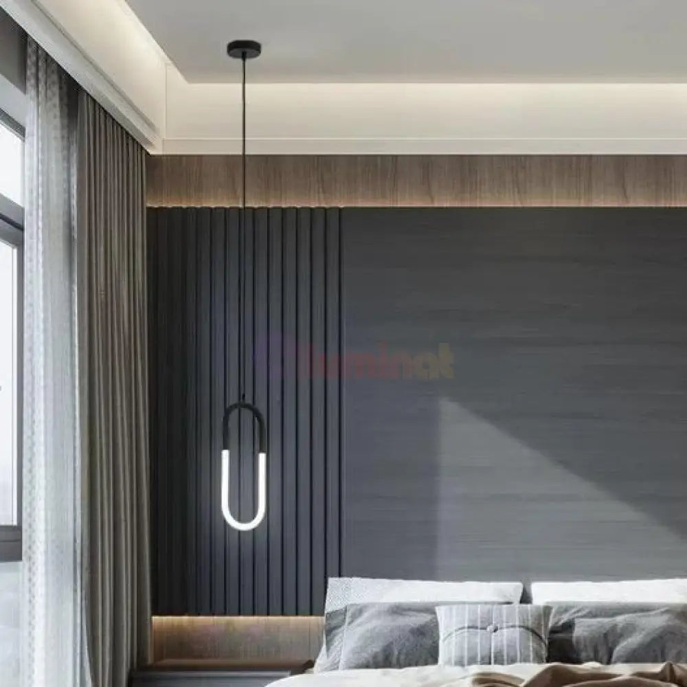 Lustra LED Suspendata HALO Black Echivalent 140W SUSPENDATE / NEAGRA / 100CM led ceiling light