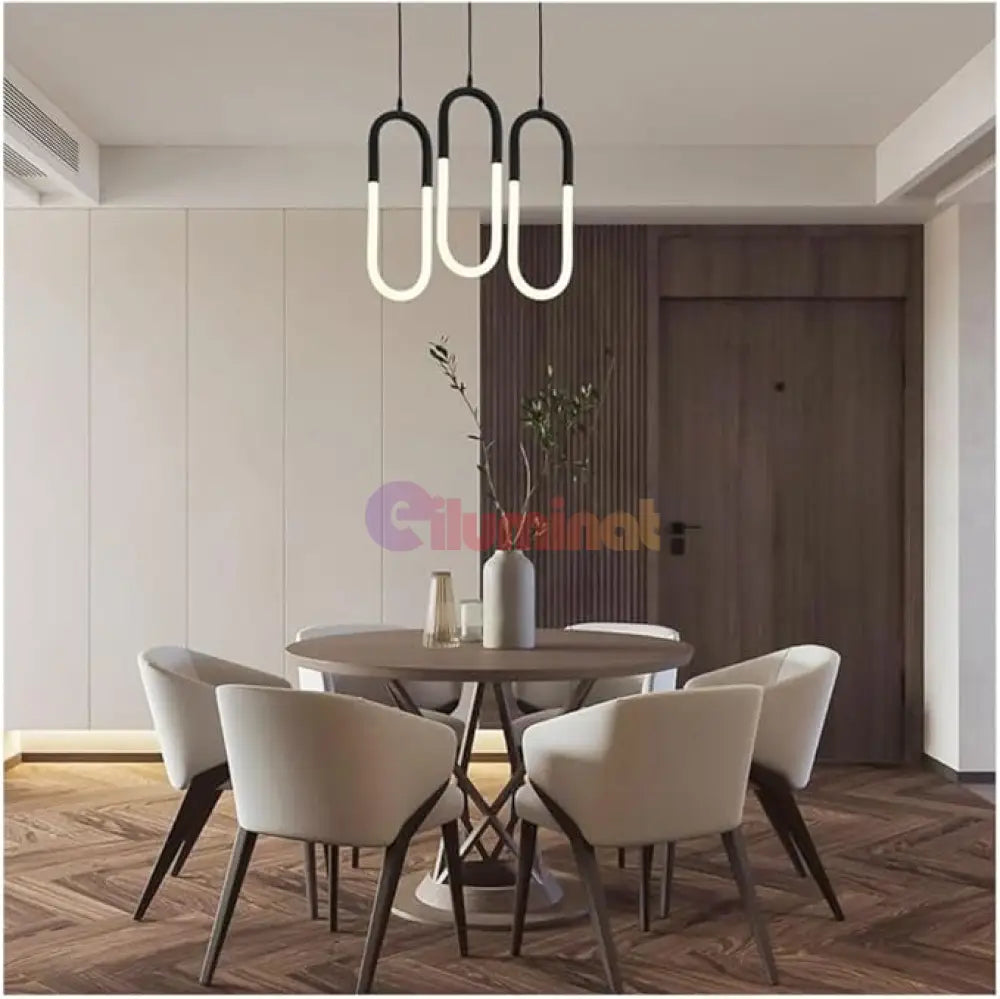 Lustra LED Suspendata HALO Black Echivalent 140W SUSPENDATE / NEAGRA / 100CM led ceiling light