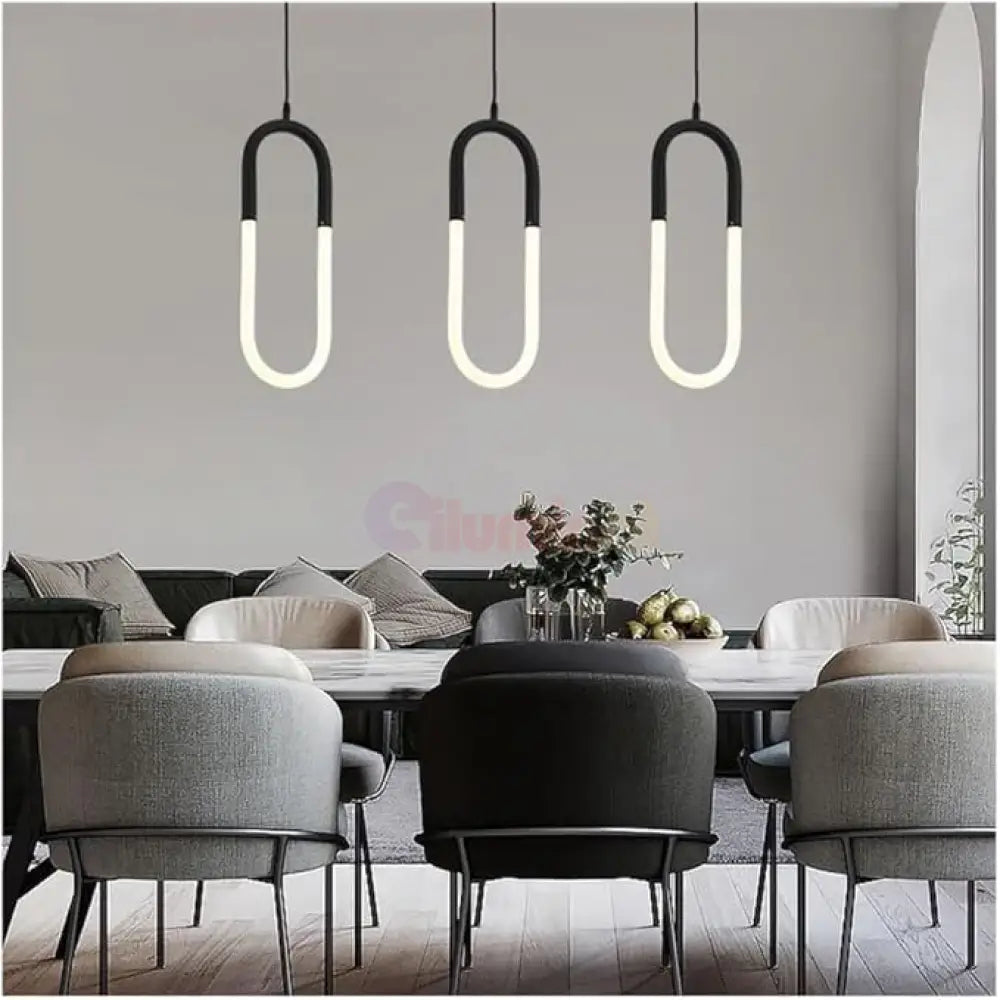 Lustra LED Suspendata HALO Black Echivalent 140W SUSPENDATE / NEAGRA / 100CM led ceiling light