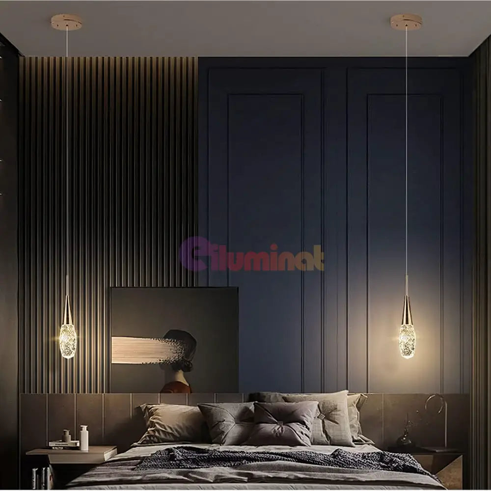 Lustra LED Cristal Golden Drop AURIE / NORDIC Lighting Fixtures