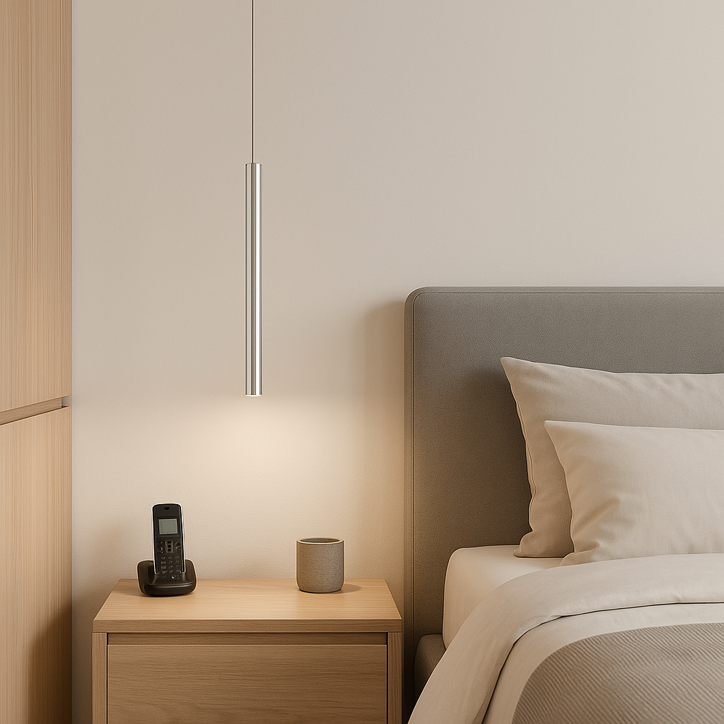 Pendul LED LOYA Chrome UltraSlim Premium AURIE / NORDIC Lighting Fixtures