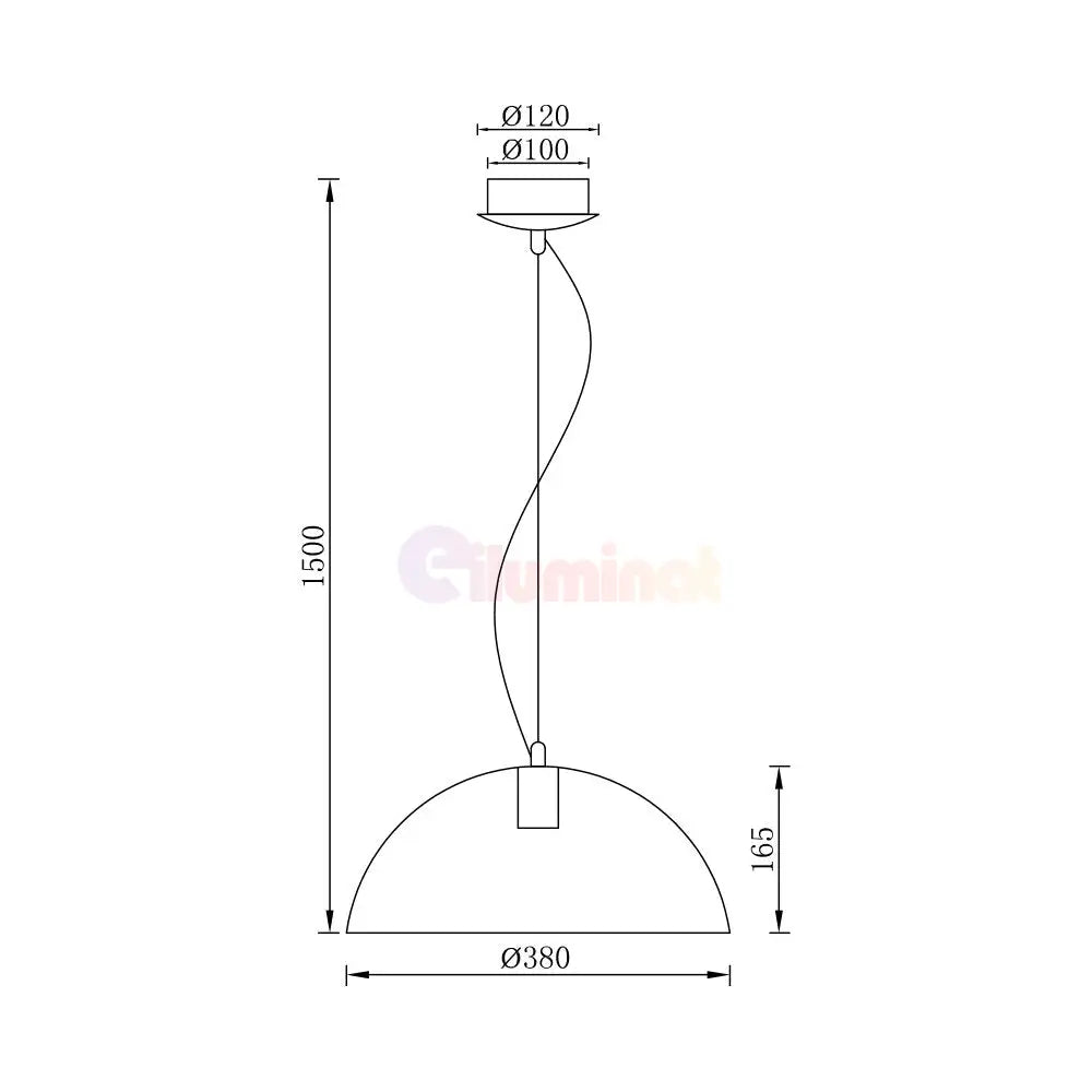 Pendul Modern E27 Golden Dark Dome Lighting Fixtures