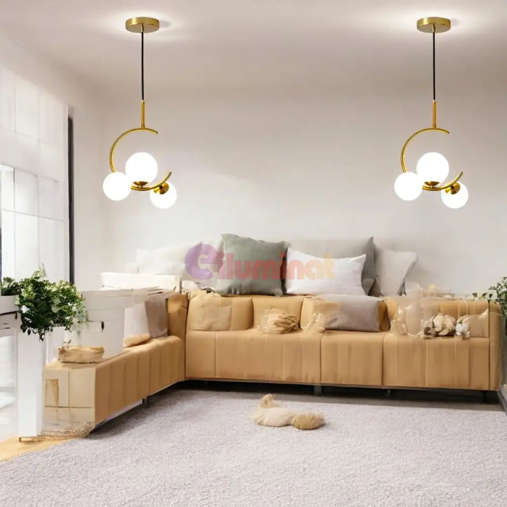 Pendul Nordic 3X E27 Golden Buds Lighting Fixtures