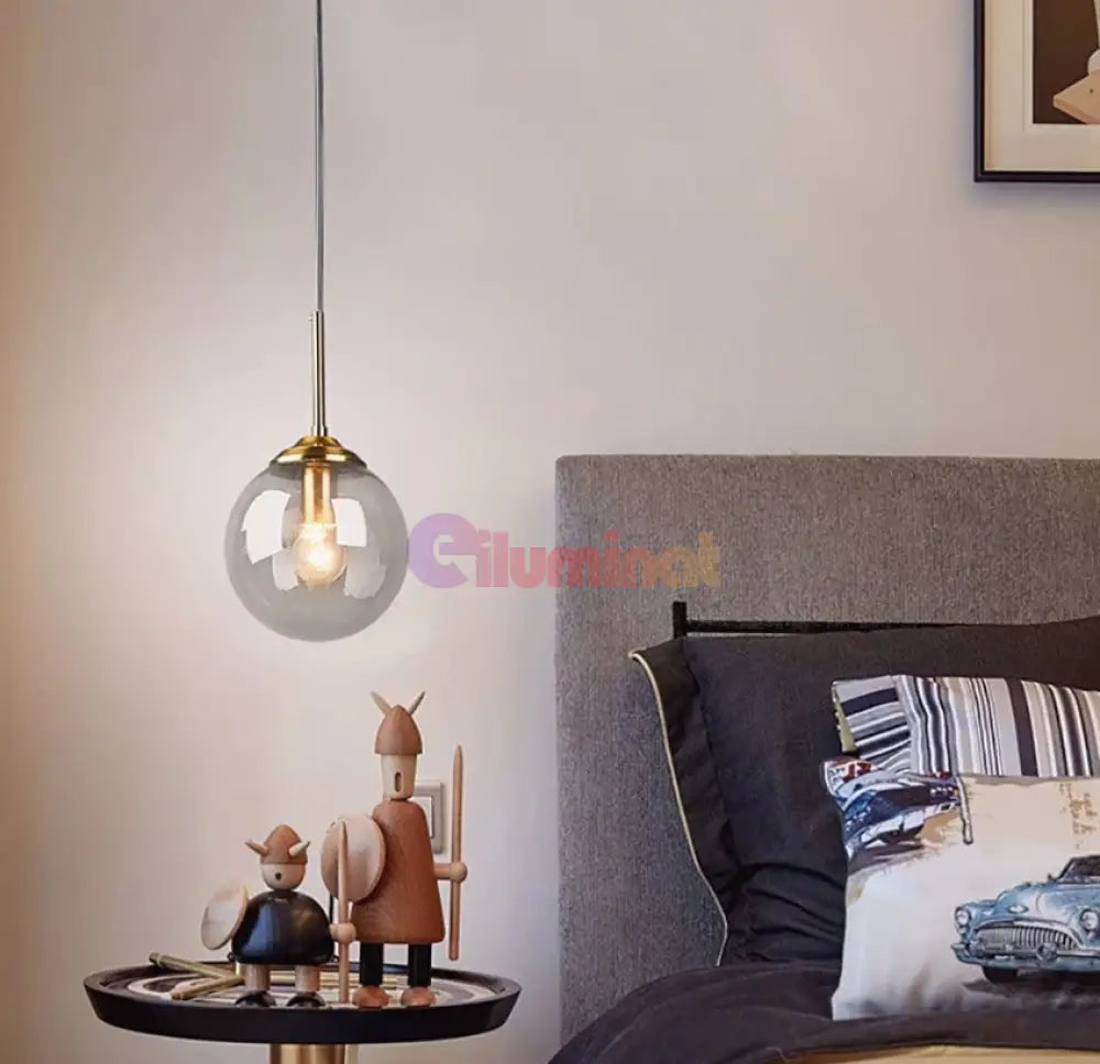 Pendul Nordic Abajur Amber Gold Mx136/1P Lighting Fixtures