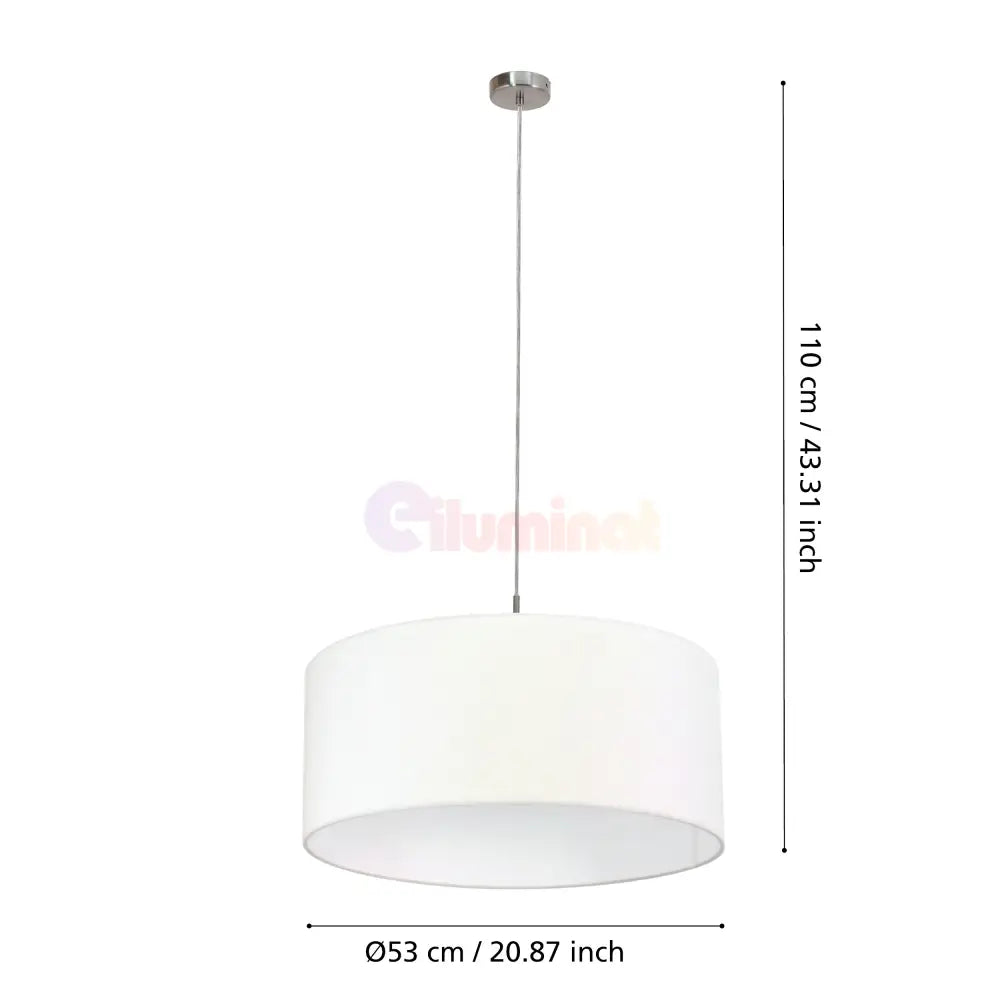 Pendul PASTERI White & Silver 110CM ALBA / SUSPENDATE Lighting Fixtures