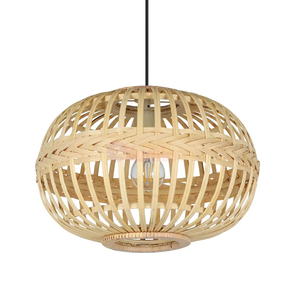 Lustra LED Suspendata AMSFIELD Wood Style EGLO 49771 LEMN / SUSPENDATE Lighting Fixtures