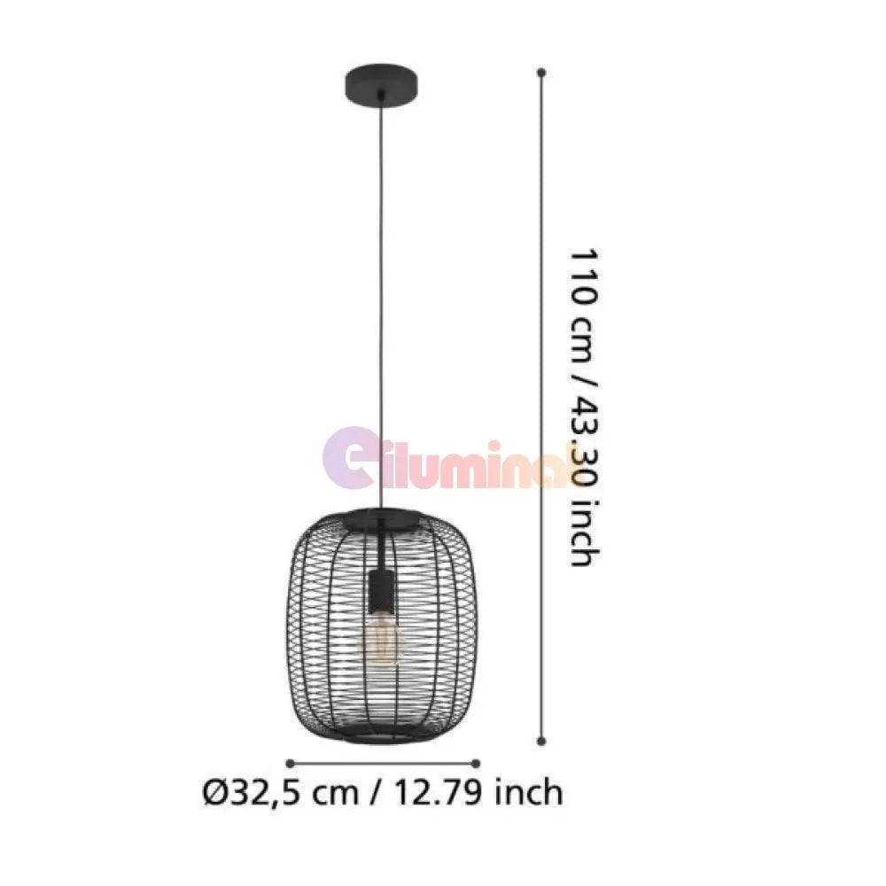 Pendul RINROE Black 110CM NEAGRA / ABAJUR Lighting Fixtures