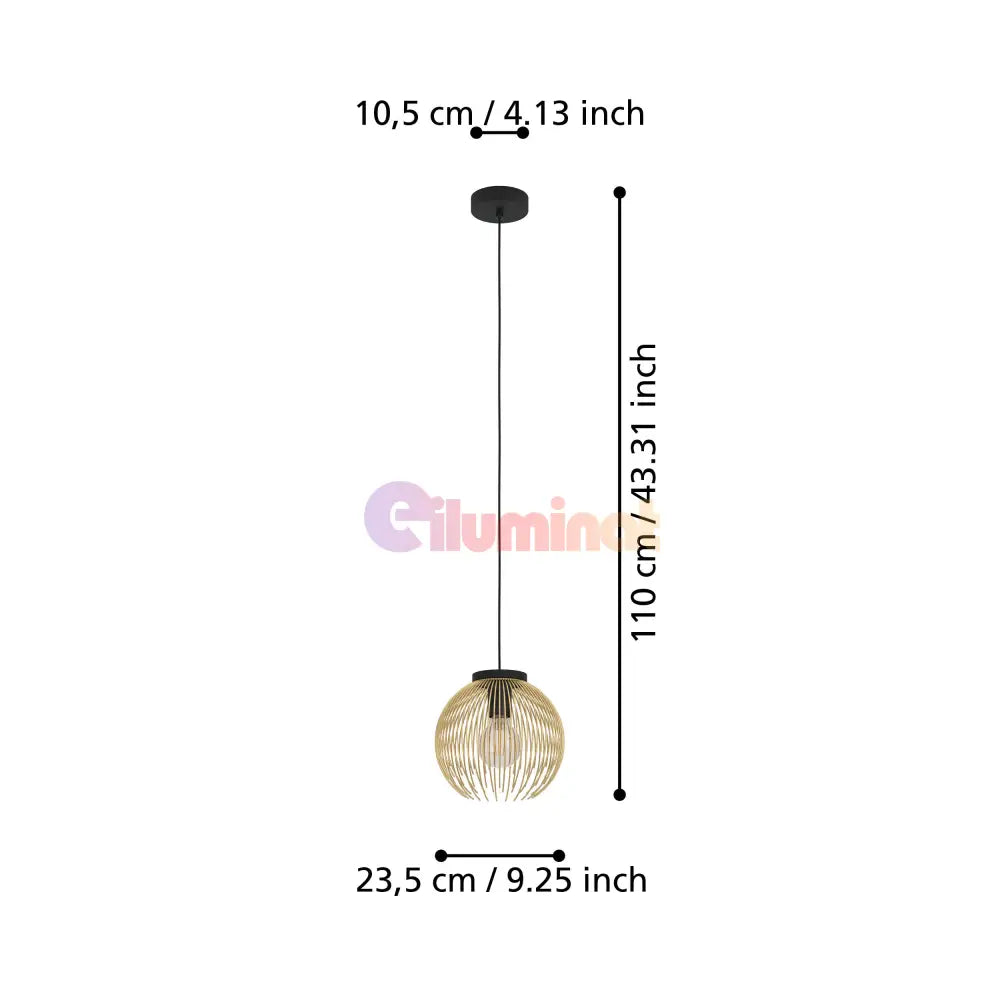 Pendul 1xE27 VENEZUELA EGLO 900166 NEAGRA / VINTAGE SI RETRO DESIGN Lighting Fixtures