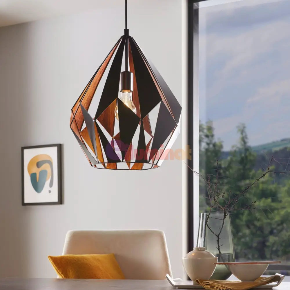 Pendul Vintage CARLTON 1 150CM Eglo NEAGRA / VINTAGE SI RETRO DESIGN Lighting Fixtures