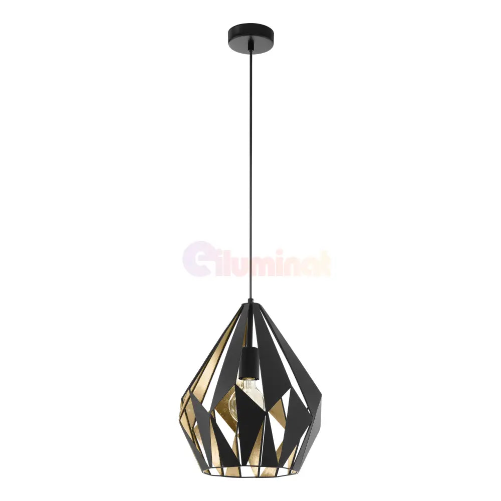 Pendul Vintage CARLTON 1 Black & Gold 110CM Eglo NEAGRA / VINTAGE SI RETRO DESIGN Lighting Fixtures