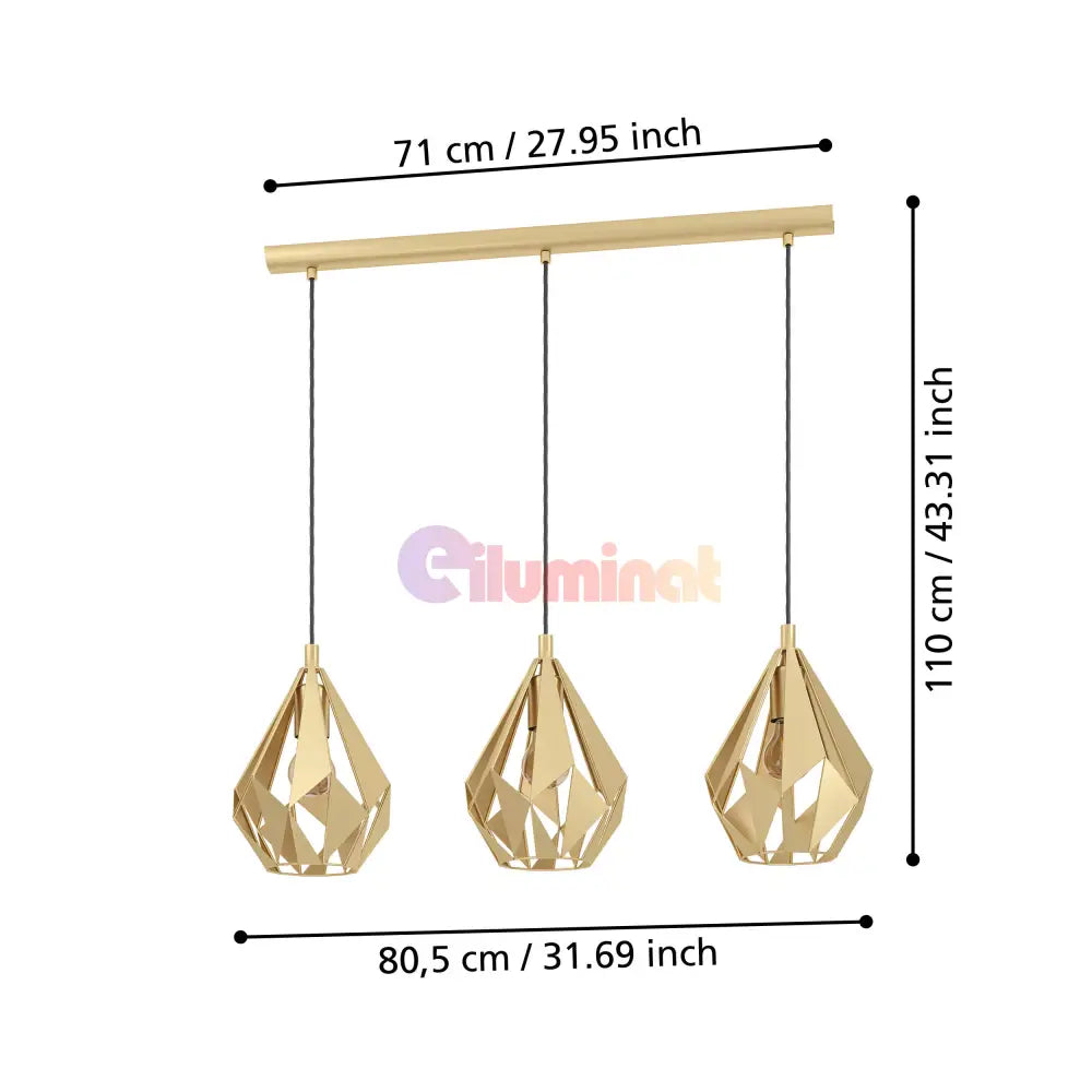Pendul vintage EGLO CARLTON 43909 AURIU / VINTAGE SI RETRO DESIGN Lighting Fixtures