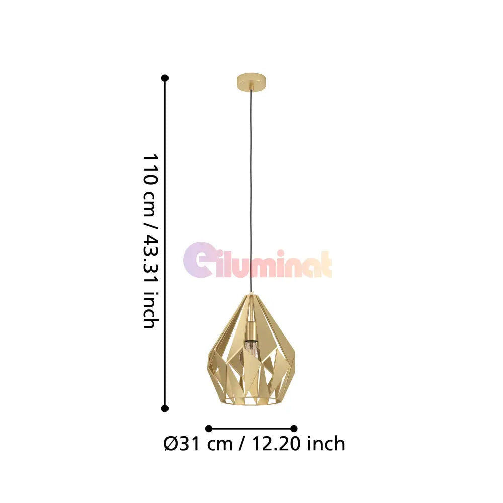 Pendul vintage EGLO CARLTON 43814 ARGINTIU / VINTAGE SI RETRO DESIGN Lighting Fixtures
