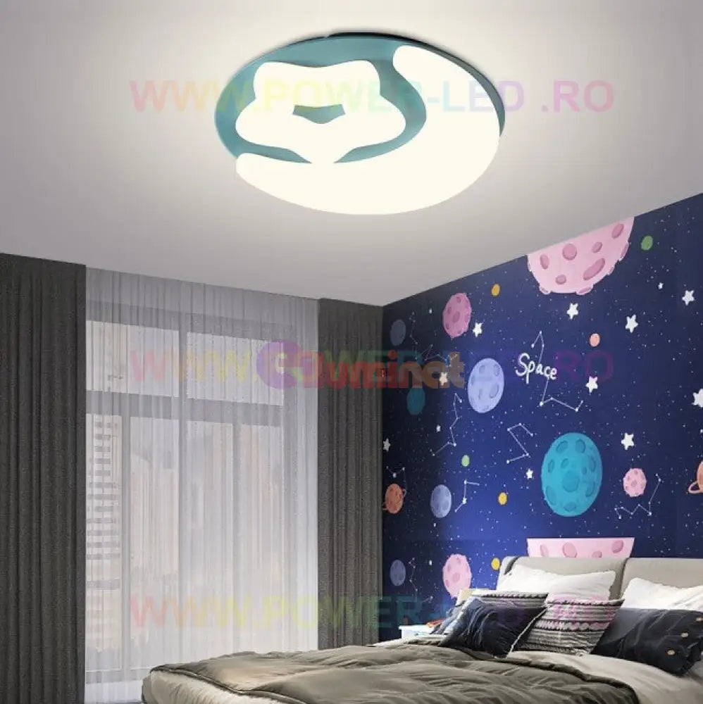 Plafoniera Led 120W Moon & Star Dimabila Telecomanda Echivalent 500W Led Ceiling Light