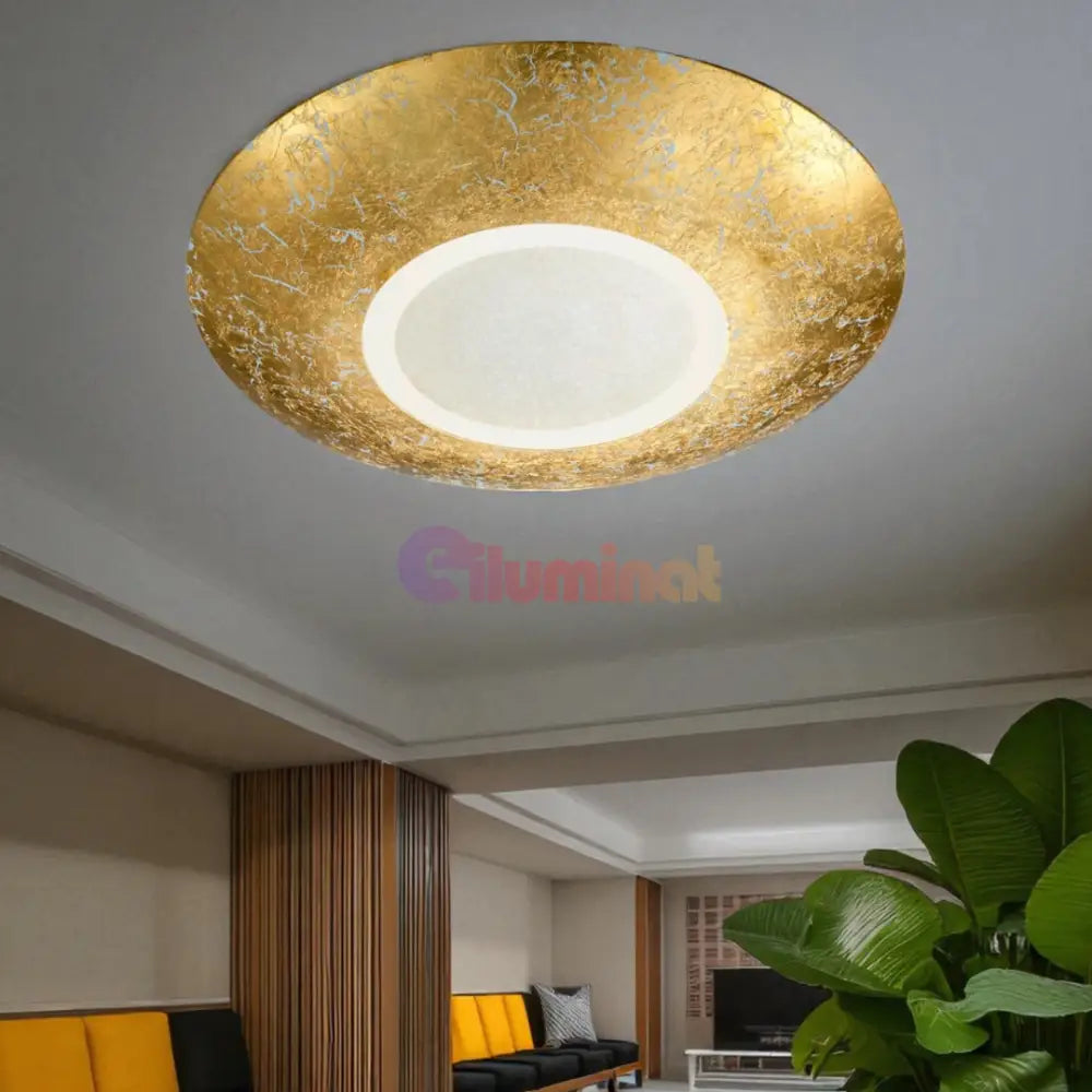 Lustra LED CHIROS Gold CIRCLE DESIGN / AURIE / 32CM CEILING LIGHT