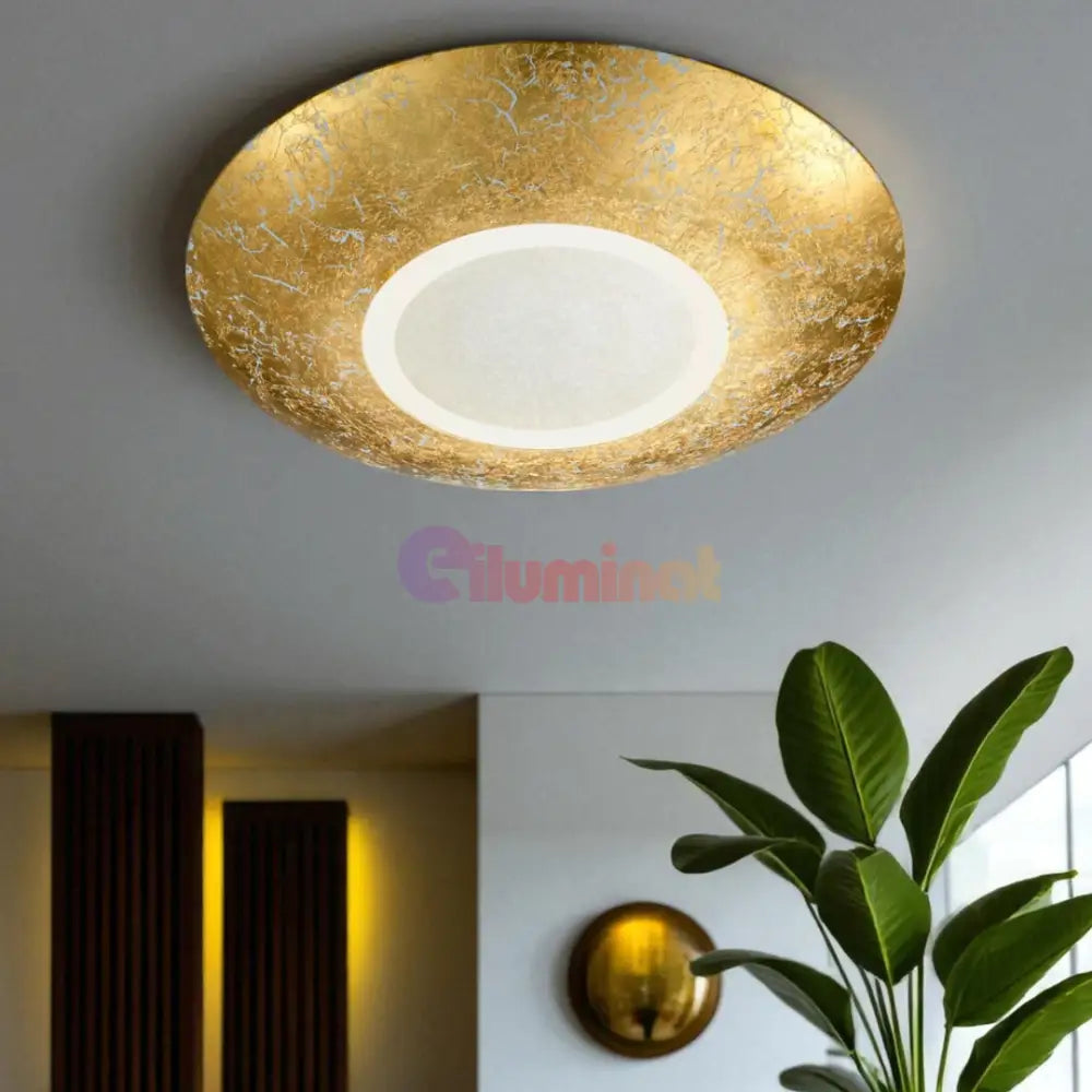 Lustra LED CHIROS Gold CIRCLE DESIGN / AURIE / 32CM CEILING LIGHT