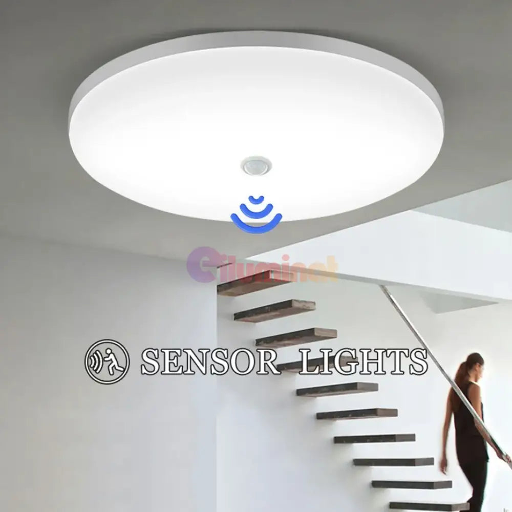 Plafoniera Led 18W Senzor Miscare Echivalent 180W Frameless Led Ceiling Light With Sensor