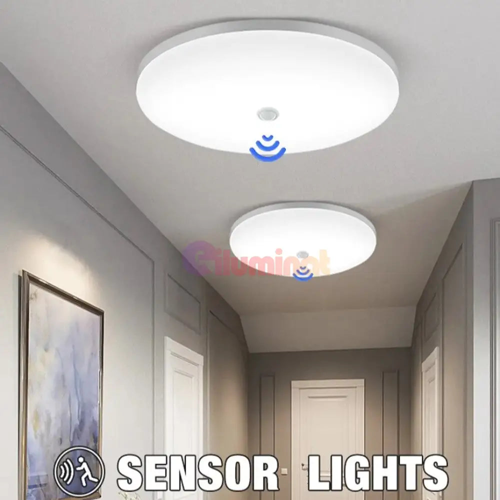 Plafoniera Led 18W Senzor Miscare Echivalent 180W Frameless Led Ceiling Light With Sensor