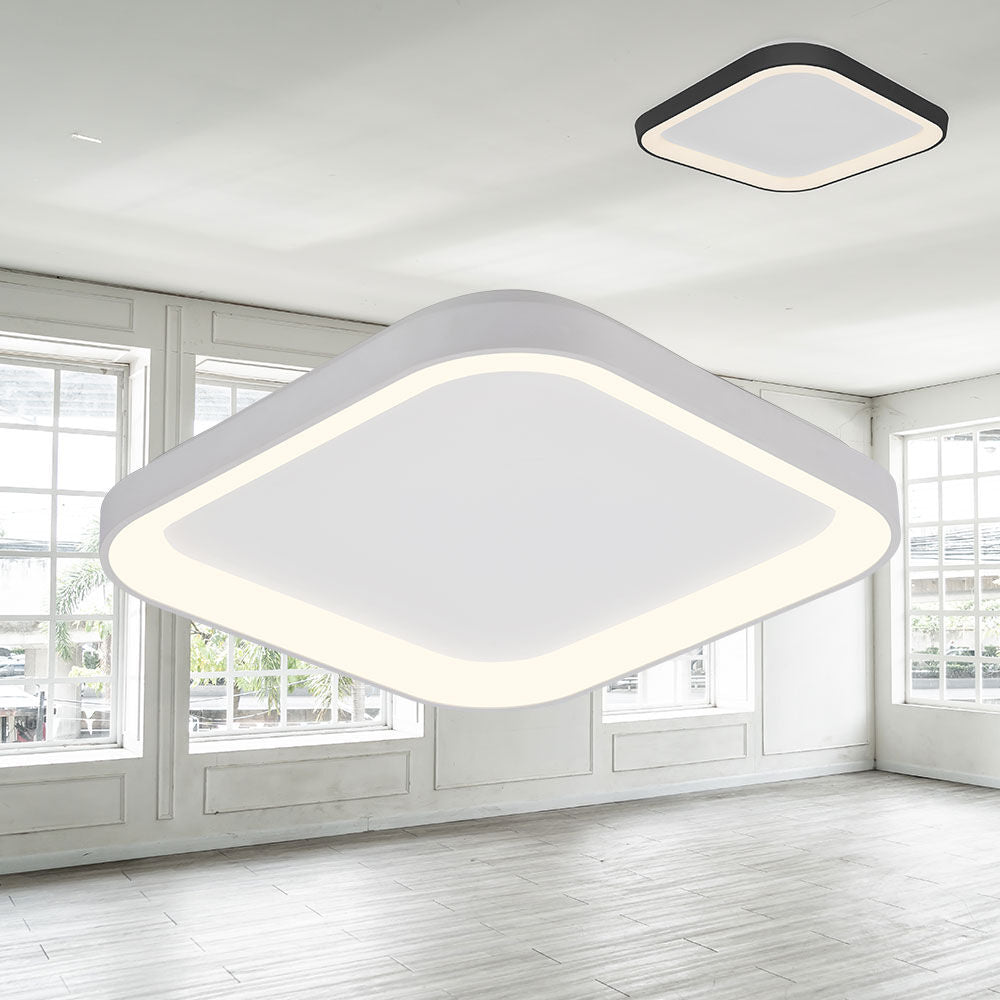 Plafoniera LED 36W 48cm White Square IP20 3 Lumini BH17-00780 48CM / 36W / 3 FUNCTII led ceiling light