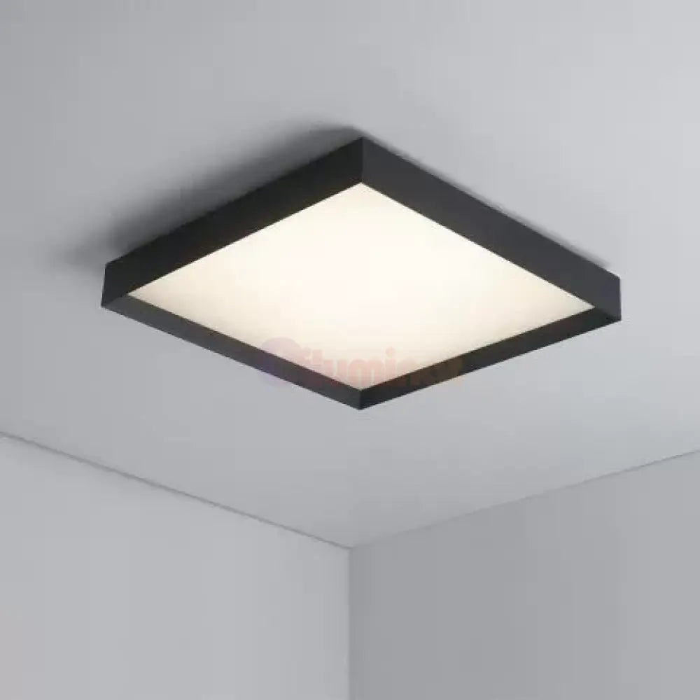 Plafoniera Led 40W Ultra-Thin Black Patrata Echivalent 400W Led Ceiling Light