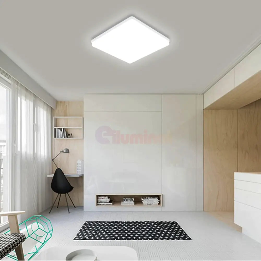 Plafoniera Led 48W Frameless Patrata Echivalent 400W Led Ceiling Light