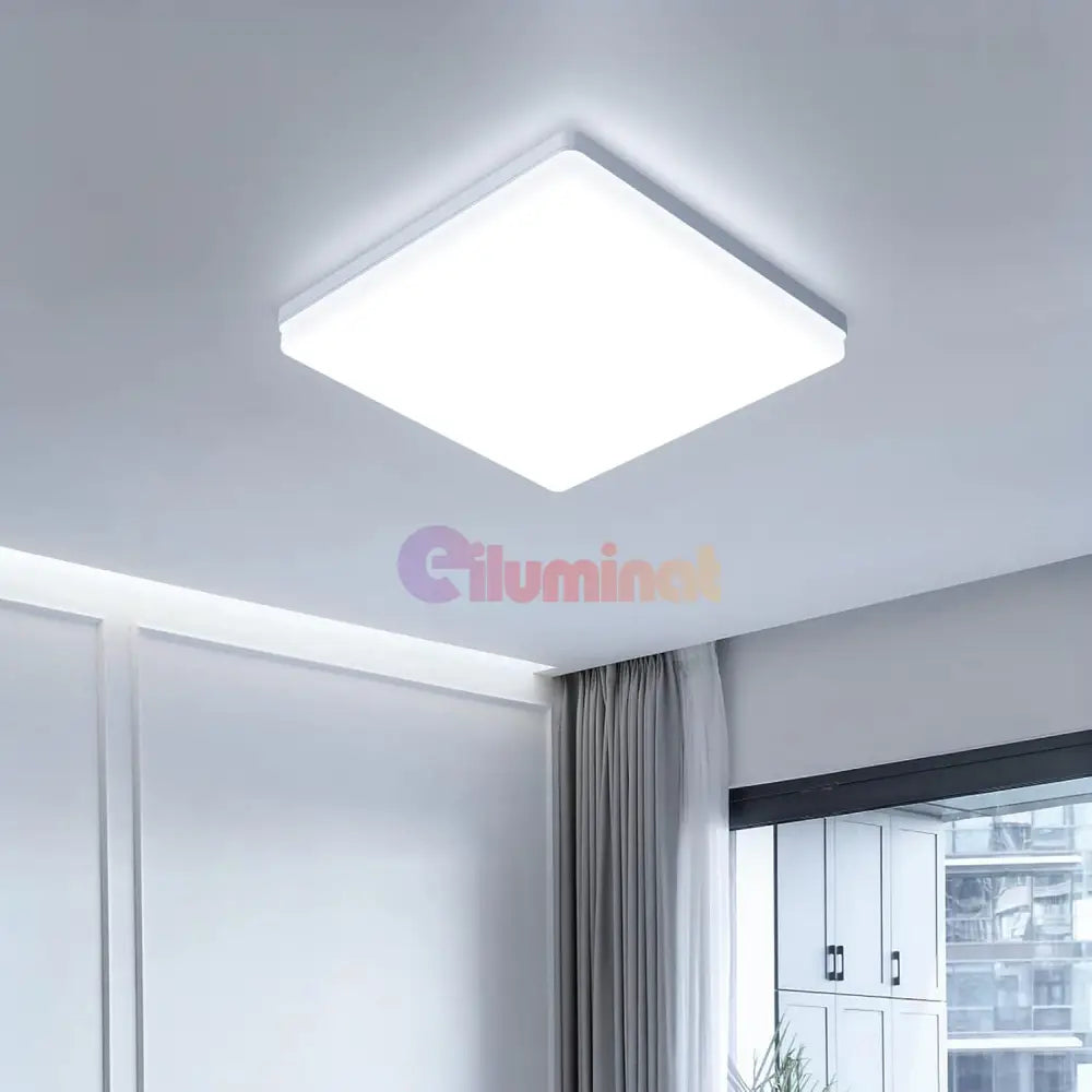 Plafoniera Led 48W Frameless Patrata Echivalent 400W Led Ceiling Light