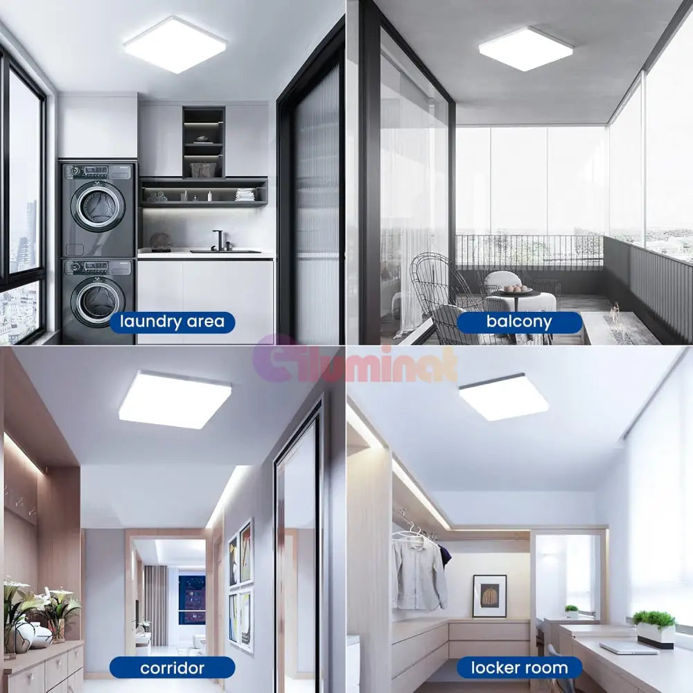 Plafoniera Led 48W Frameless Patrata Echivalent 400W Led Ceiling Light