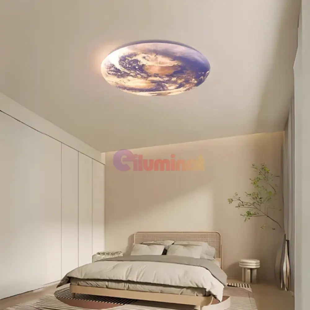 Plafoniera LED 96W 50CM EARTH Echivalent 500W ALBASTRU / 50CM / MINIMALIST DESIGN Lighting Fixtures